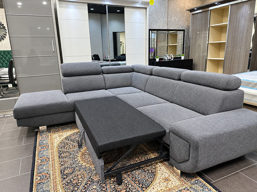 Artic grey corner sofa bed - artic,