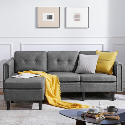 Fabric sectional sofa with - fabric,