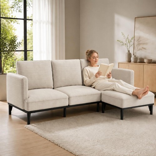 Shaped sofa seater with - sofa,