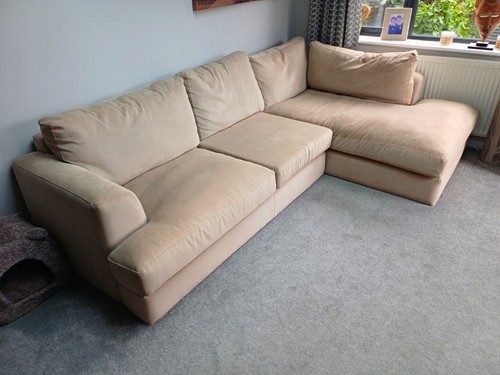 Next beige cloth shaped - next, l-shaped
