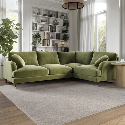 Seater sofa shaped velvet - seater,
