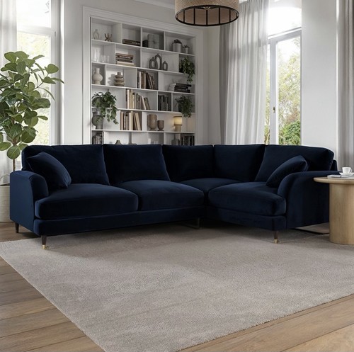 Seater sofa shaped velvet - sofa,