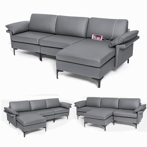 Modular shaped seater sofa - modular, l-shaped
