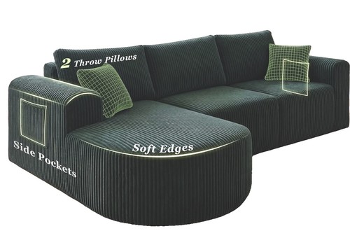 Boneless shaped corner sofa - boneless,