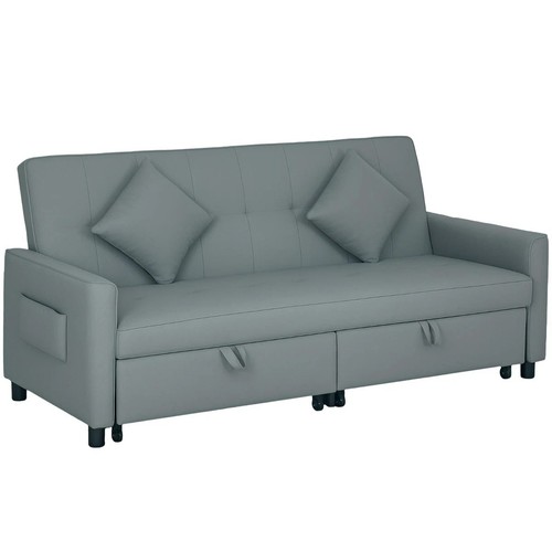 Seater grey velvet sofa - ,