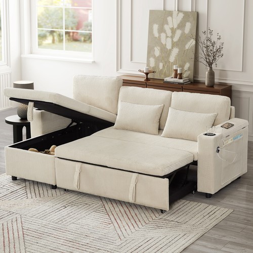 Shaped sofa bed seater - sofa, 3
