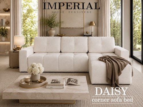 Daisy white corner - white, sofa