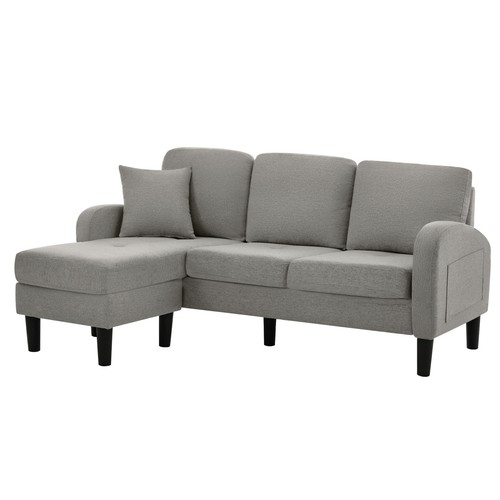 Seater sofa linen shaped - 3,
