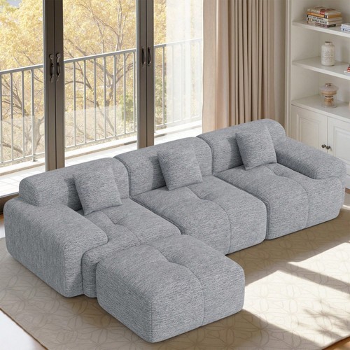 Shape boneless sofa chenille - l,