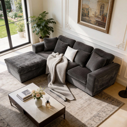 Corner sofa bed shape - bed, 4