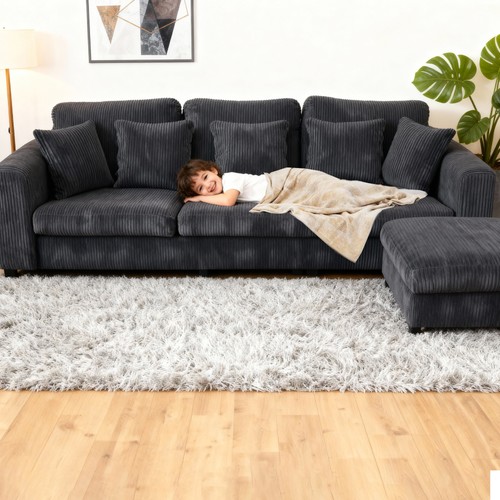 Shaped modular corner sofa - modular,
