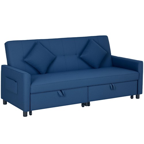 Homcom shaped sofa bed 3 - l,