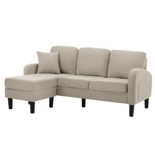 Seater sofa linen - linen, l-shaped
