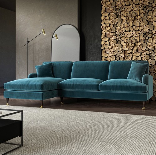 Seater sofa shaped velvet - 4,